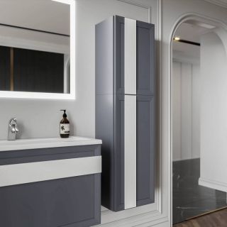 Шкаф навесной Бриклаер Берлин 4627125416170 90 см оникс серый